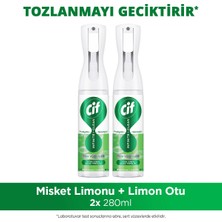 Cif Infinite Clean Doğal Probiyotikli Anti Toz Yedek Şişe Için Misket Limonu & Limon Otu 280 ml X2