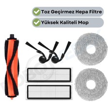 robotyedek Xiaomi S40 Pro OV71GL Uyumlu Yedek Fırça Hepa Filtre Mop Seti 7 Parça Toz Geçirmez Kalite