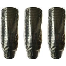 Omeyva Renkli Sert Mika Plastik Kristal Bardak - Siyah - 6 Oz / 180 cc - 75 Adet