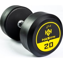 Has Gym Hasgym 20 kg Kauçuk Kaplı Profesyonel Olimpik Dumbbell ( Dambıl )