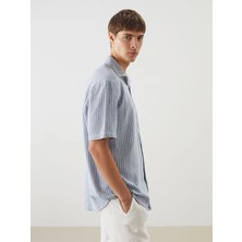Lc Waikiki Yeni Sezon Regular Fit Kısa Kollu Çizgili Erkek Gömlek