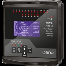 RGT-18SVC 18 Kademe, Svc Uyumlu, Grafik LCD Ekranlı Trifaze Reaktif Güç Kontrol Rölesi
