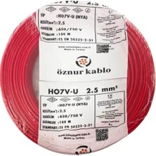 Öznur 1x2,5 Nya Kablo (Kırmızı 100 Metre)