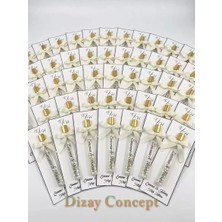 Dizay Concept İncili Simli Kartlı Vip Hediyelik Kolonya 50 Adet - Dızay -4
