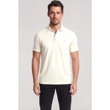 Paul & Shark Erkek Normal Kesim Metalik Logo Detaylı Pamuklu Kısa Kollu Beyaz Polo Yaka T-Shirt 26411232SM-108