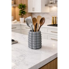 Özgürce Bohem Tarz Balonlu Çok Amaçlı Vazo ve Kaşıklık Dekoratif Düzenleyici