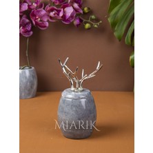 Özgürce Şık Gri Mermer Desenli Pamukluk, Ev Dekorasyon Aksesuarı