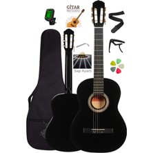 Campbell CE-54BK 3/4 Klasik Gitar Siyah - Sap Ayarlı Full Set  (7-14 Yaş)