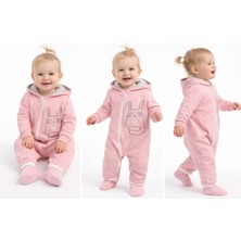 Pekmini Bebe 6/12 Ay Kapşonlu Fermuarlı Bebek Tulumu