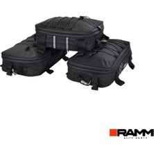 Ramm Bmw Motorrad R1250GS / Adv - R1300GS / Adv Yan ve Arka Çanta Ilave Çanta Takımı - 3 Adet - Siyah