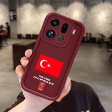 HONTINGA Oppo Find X9 Pro 5g  ile Uyumlu Kılıfı Düşüme Önleyici Basitlik Anti Düşme Kamera Korumali 2026 Fifa World Cup Bordo Desen Yumuşak Silikon Telefon Kılıfı Kadın ve Erkek Için Uygundur K2-7332