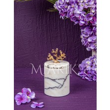 Özgürce Şık Leylak Mermer Dekoratif Eşyası, Zarif ve Modern Tasarım