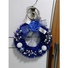 Özgürce Yılbaşı Süsü Kapı Duvar Çelenk 30CM, Eğlenceli ve Şık Dekorasyon