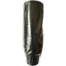 Omeyva Renkli Sert Mika Plastik Kristal Bardak - Siyah - 6 Oz / 180 cc - 25'li Paket