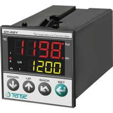 Tense DT-48Y Opsiyonel Sıcaklık Kontrol Cihazı 48 x 48 J,K,S,R,T,PT100 2x4 Dijit 7 Segment