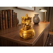 Freya Feng Shui Altın Aslan Koruyucu Figürü Güç Şans ve Bolluk Enerji Sembolü