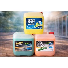 Max&Wash 🧼 Genel Motor Jant Temizlik 4kg ✨ Çok Amaçlı Güçlü Temizleyiciler 🚗🧽