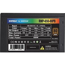 Naque RMP-650-80PB 650W 14CM Siyah Fan 80 Plus Bronze Aktif Pfc Power