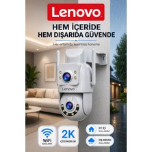 Lenovo 2 Kameralı Wifi Ultra Renkli Gece Görüşlü Hareket Takipli Güvenlik Kamerası