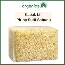 Naque Doğal Kabak Lifli Pirinç Sabunu 120 gr 1 Adet Tüm Cilt Tipleri Için Beyazlatma Etkili E ve B Vitaminli