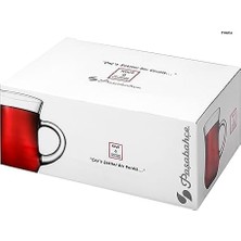 Naque -G4 Çay Bardak 6 Lı Kulplu Çay Bardağı