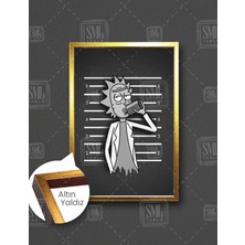 SML Tablo Rick And Morty Film Sinema Afiş Dikey Çerçeveli Kanvas Tablo