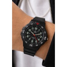 Q&Q Erkek Çocuk Kol Saati Siyah Renk Silikon Kordonlu Su Geçirmez Hediye Kutulu