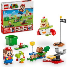 Naque Super Mario Interaktif Mario ile Maceralar 71439-6 Yaş ve Üzeri Kız ve Erkek Çocukları Için Yoshi Oyuncağı ile Bowser Jr'ın Araba Seti, Oyun Severlere Doğum Günü Hediyesi Fikri (218 Parça)