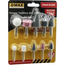 Naque Kalıpcı 10 Parça Metal Taşlama Seti, Temizleme, Parlatma, Çapak Alma ve Pas Sıyırma Işlemleri Için Profesyonel Alet Takımı