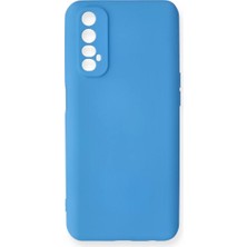 Newface Realme 7 Kılıf Nano Içi Kadife Silikon - Mavi