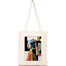 Naque Inci Küpeli Kız Bez Çanta