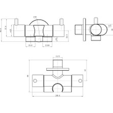 Naque Çift Çıkışlı Çiftli Taharet Musluğu Askılı KDC108