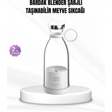 Şarjlı Portatif Blender – Gıda Sınıfı Malzeme, 10 Kullanımlık Pil, Mini Boy ve Hafif Tasarım