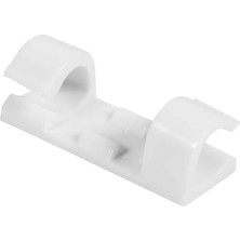 Naque Yapışkanlı 20'li Beyaz Kablo Sabitleyici Düzenleyici Klips,