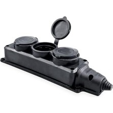 Naque Sgs Kauçuk Üçlü Priz, 16A, Elektrik Uzatma Prizi, SGS3500 Model