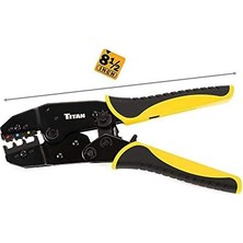Naque Tıtan 11477 Yalıtımlı Terminaller Için Cırcırlı Kablo Terminal Sıkma Aleti, Sabit Çene Sıkma Aleti