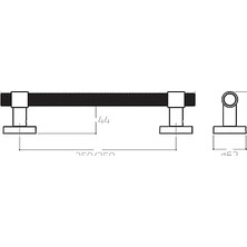 Naque Siyah 60 cm Çekme/sürgü Kapı Kolu