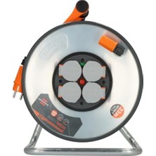 Naque Professionallıne Steelcore Serisi 5 Yıl Garantili IP44 Lisanslı Çelik Tambur Makaralı Kablo H07RN-F 3g2.5, 33 Metre