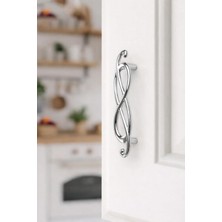 Naque Krom Dekoratif Kulp 96 mm – Modern & Şık Mobilya Kulpu (5’li Paket) | 566/096/01