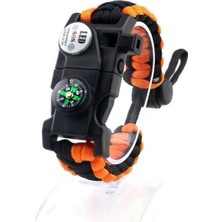 Senka Pusula Fenerli Yüksek Desibel Düdüklü Hayatta Kalma Kamp Bilekliği - Tcu