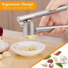 Naque Diealles Paslanmaz Çelik Sarımsak Presi – Sarımsak Kesici, Sarımsak Ezici, Sağlam Paslanmaz Çelik Saplı, Pratik Bir Mutfak Yardımcısı ve Mutfak Aleti, 15,8 x 5 cm