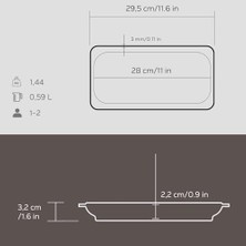 Naque Döküm Servis Tabağı, 30X15 cm