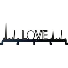 Özgürce Ekg Love Temalı Metal Duvar Askısı, Şık ve Fonksiyonel Dekoratif Ürün