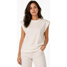 Hummel Remiendo S/s 912323-9157 Krem Kadın T-Shirt