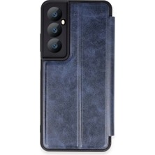 Newface Realme C65 Kılıf Flip Cover - Lacivert