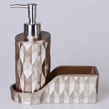 Özgürce Prizma Tasarımlı Sıvı Sabunluk ve Süngerlik Seti, Şık ve Kullanışlı