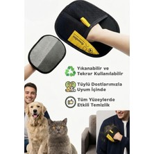 Evcil Hayvan Tüy Toplama Eldiveni - Kedi Köpek Tüy Temizleme Aparatı - Yıkanabilir ve Tekrar Kullanılabilir