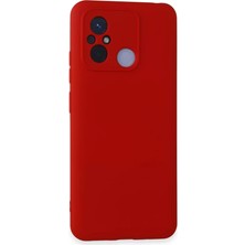 Newface Xiaomi Redmi 12C Kılıf Nano Içi Kadife Silikon - Kırmızı