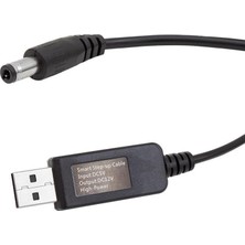 Naque Powermaster 5V-12V USB To Dc 5.5x2.5mm Kablo 12V 1A