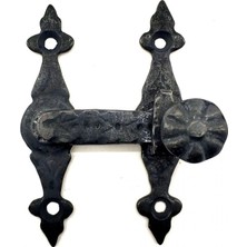 Senka Antika Tarz Dekoratif Pirinç Kapı, Pencere Mandalı - 82X65 Mm, Oksit